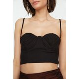 Trendyol Black Ribbed Strapless Bustier | shoptok.hr