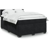  Krevet s oprugama i madracem crni 140 x 190 cm baršunasti | shoptok.hr
