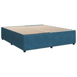 vidaXL Box spring postelja z vzmetnico temno modra 200x200 cm žamet, (21306041) | Shoptok.si