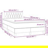  Box spring postelja z vzmetnico LED tem. zelena 120x200cm žamet | Shoptok.si