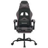  Gaming stol z oporo za noge črno in sivo umetno usnje, (21378447) | Shoptok.si