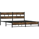 Metalni okvir kreveta bez madraca boja hrasta 193x203 cm | shoptok.hr