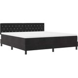  LED Box Spring Krevet s madracem Crna 180 x 200 cm Baršun | shoptok.hr