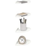  Lebdeća polica s policom s pohranom 4 pcs Bijeli 15 x 15 x 2 cm | shoptok.hr