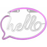  LED neonska zidna dekoracija HELLO LED/3W/3xAA USB ružičasta | Eponuda.com