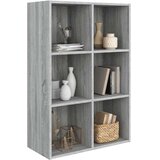 vidaXL Knjižna omara/komoda siva sonoma 66x30x98 cm inženirski les | Shoptok.si