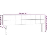  Uzglavlje crno 200x5x78/88 cm baršunasto | shoptok.hr