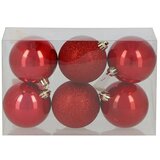 kuglica za božićno drvce (crvena, plastika, promjer: 8 cm)  kuglica za božićno drvce (crvena, plastika, promjer: 8 cm) Slike