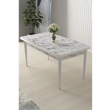Hanah home Nil - White Marble, White White MarbleWhite Dining Table | ePonuda.com