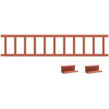  Zaštita od snijega za krov Crvena 1200 x 2,5 x 20 cm Čelik | shoptok.hr