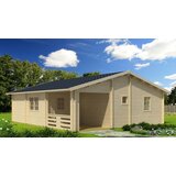 Male kuće Drvena kuća RIGA 797 &amp;times; 897 cm sa &amp;scaron;indrom Slike
