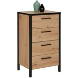 Mömax komoda kirikus, črna, barva hrasta | Shoptok.si