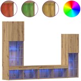 TV ormar S LED lampica 4 pcs hrast artisan Konstruirano drvo | shoptok.hr