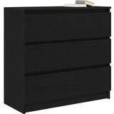  Komoda črni hrast 80x35x76 cm inženirski les | Shoptok.si