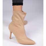 D/CEO marka niezdefiniowana Beige satin finish ankle boots with stiletto Sanoris | ePonuda.com