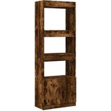 vidaXL Visoka komoda Smoked Oak 63x33x180 cm od konstruiranog drva | shoptok.hr