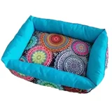 Jastuk za pse nest gypsy, M/L, Plavo- šareni