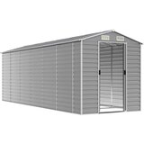  Vrtna kućica svijetlosiva 191x555x198 cm pocinčani čelik | Eponuda.com