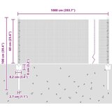 vidaXL Zavarena žičana ograda s 5 U nosača Siva 0.6x10 m Čelik | shoptok.hr