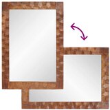  Zrcalo za kupaonicu Finš acacije smeđa 50 x 70 x 3 cm | shoptok.hr