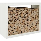  Stalak za drva za ogrjev bijeli 100x40x80 cm čelični | Eponuda.com