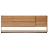 Kave Home Niska komoda u dekoru hrasta u prirodnoj boji 200x74 cm Alguema – Cijene