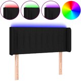 Maison Chic LED posteljno vzglavje - Vzglavna omarica črno 83x16x78/88 cm blago, (22077179) Cene