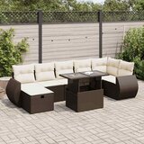 Maison Chic Seti vrtnega pohištva - Vrtna garnitura - Vrtni pohištvo set 8-delna z blazinami rjav poli ratan, (21800073) | Shoptok.si