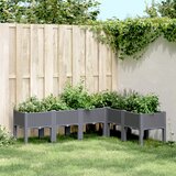 vidaXL Vrtna sadilica s nogama siva 160 x 120 x 42 cm PP Cijene