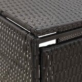  Spremište za kantu za smeće crno 70 x 80 x 117 cm od poliratana | Eponuda.com
