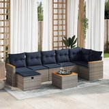 vidaXL 8-dijelni set vrtnih sofa od poliratana s jastucima sivi | shoptok.hr