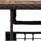  Stol za vrt Crna i prirodna 100 x 55 x 37 cm PE Rattan i Staklo | shoptok.hr