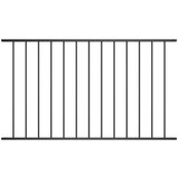 vidaXL Ograjni panel prašno premazano jeklo 1,7x1 m črn | Shoptok.si