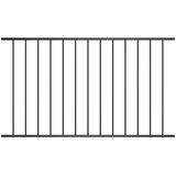 vidaXL Panel za ogradu od čelika obloženog prahom 1,7 x 1 m crni | shoptok.hr
