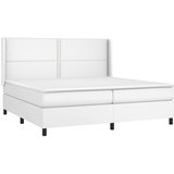  Krevet box spring s madracem LED bijeli 200x200 cm umjetna koža | shoptok.hr