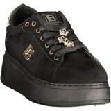 Laura Biagiotti 9820 ženske tenisice na vezanje s platformom 5 cm crne | shoptok.hr