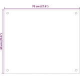  Kuhinjske zaštite od prskanja 2 kom prozirne 70x60 cm staklene | shoptok.hr