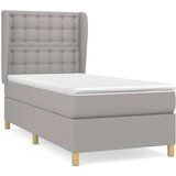  Box spring postelja z vzmetnico svetlo siva 80x200 cm blago, (20899949) | Shoptok.si
