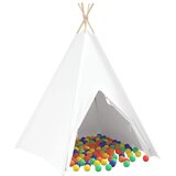  Teepee šator Bijelo 120 x 120 x 150 cm Tkanina i plastika | Eponuda.ba