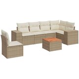 vidaXL 7-dijelni set vrtnih sofa od poliratana s jastucima bež | shoptok.hr