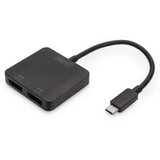 Digitus DS-45339 DisplayPort / USB-C® adapter [1x USB-C® - 2x ženski konektor DisplayPort] črna, (20641206) | Shoptok.si