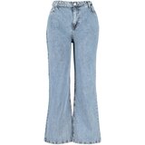 Trendyol Curve Blue Normal Waist Wide Cut Jeans Cene