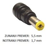  Avtomobilski polnilec za prenosnike Acer, 65W / 19V / 3,42A / 5,5mm x 1,7mm | Shoptok.si
