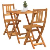  3-dijelni sklopivi bistro set od masivnog bagremovog drva | shoptok.hr