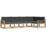 vidaXL Zunanja garnitura za sedenje 4 pcs Bela in antracit Poliester, (5000281597) Cene
