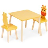 ECO TOYS dječji set namještaja Žirafa – stol i 2 stolice | shoptok.hr