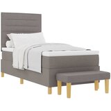  Krevet s opruga kutije Sivo-smeđa 200 x 90 cm tkanina | shoptok.hr