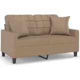 vidaXL Dvosjed s ukrasnim jastucima boja cappuccina 120cm umjetna koža | shoptok.hr