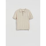 Reserved Polo majica od lana - bež Cijene