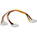 Roline tok priključni kabel [1x 4-polni električni moški konektor IDE - 2x 4-polni električni ženski konektor IDE] 0.30 m črna\, rdeča\, rumena, (20414775) | Shoptok.si